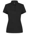 H466 Henbury Ladies Recycled Polyester Polo Shirt Black colour image